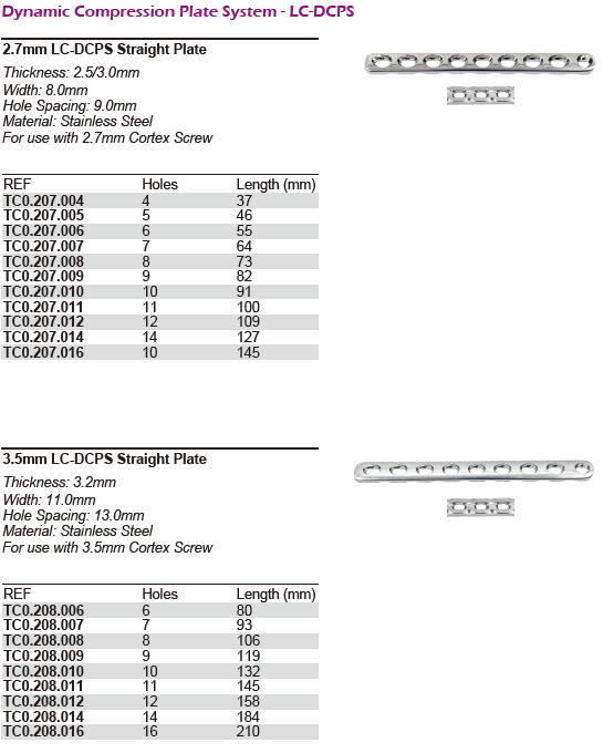 DCPS - LC-Dynamic Compression Plate,LC-DCP,DCP,Veterinary DCP